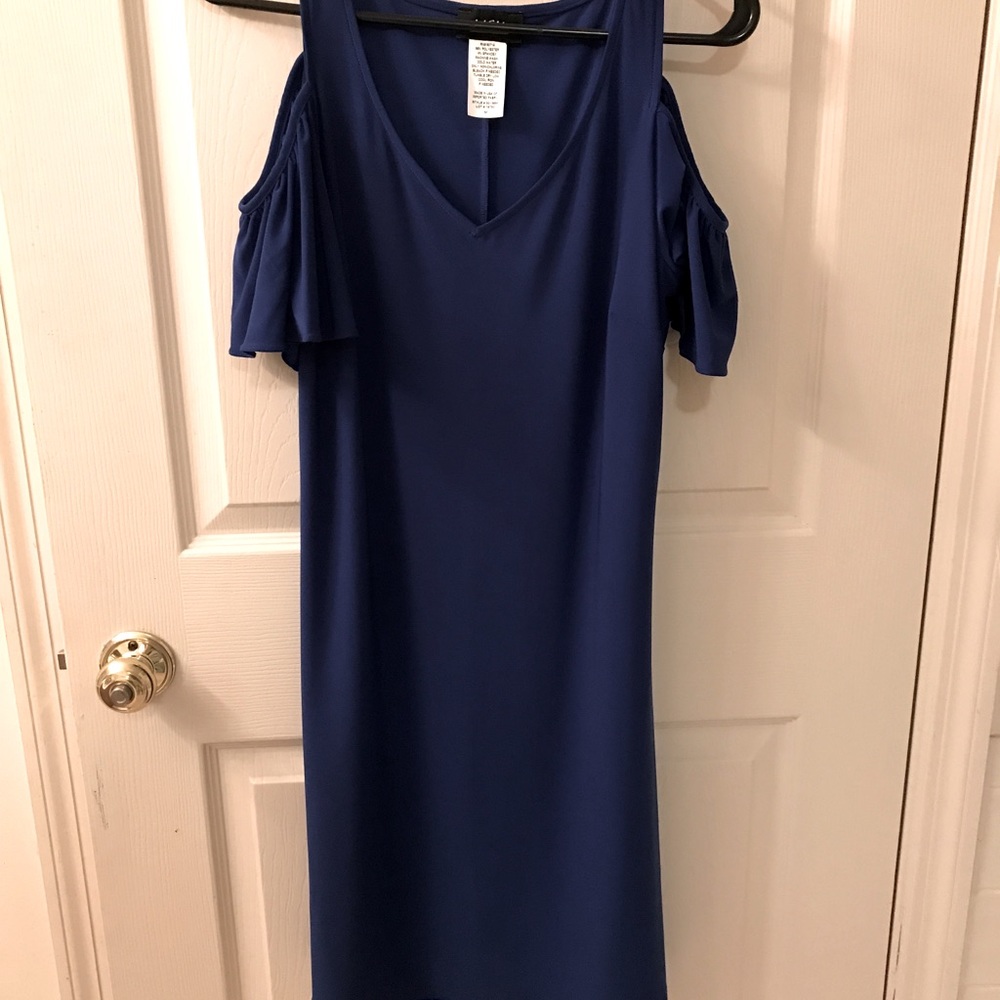 Navy Blue Knee Length Dress